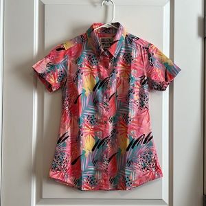 NWT- RSVLTS LA CROY O.G. RAMBLEBOUSSE KUNUFLEX Short sleeve golf shirt